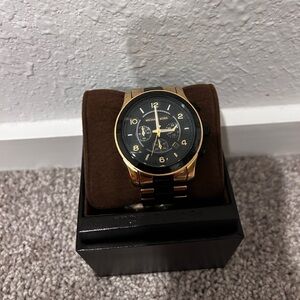 Michael Kors Gold and Black womens watch
